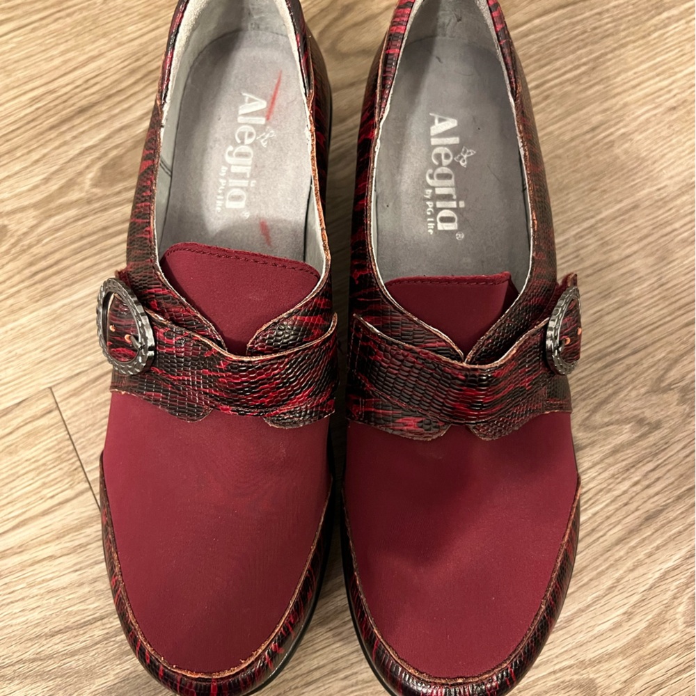 maroon Alegria shoes